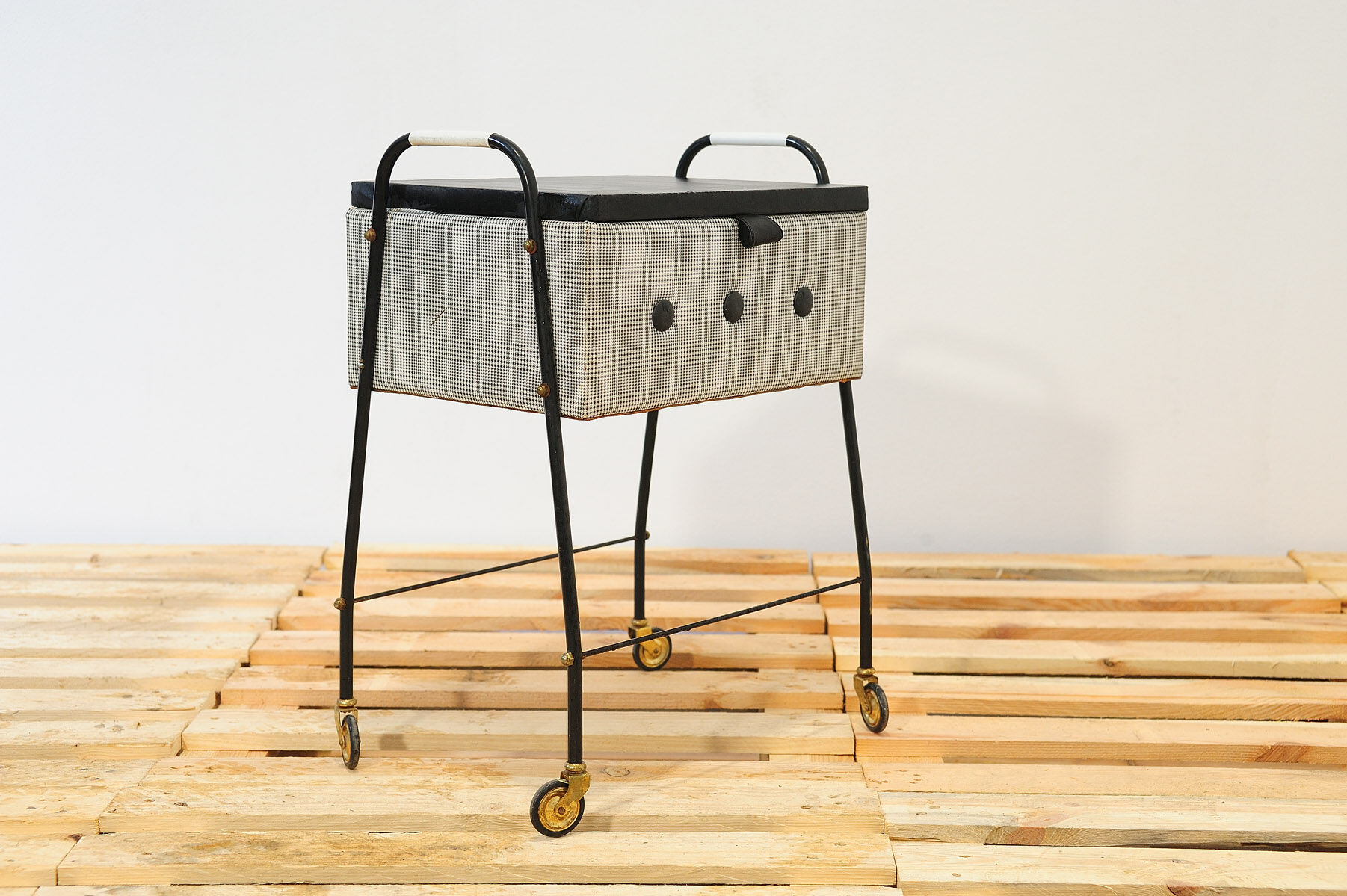 German sewing table on Wheels from the 1970s