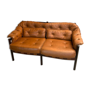 Canapé 2 places en cuir