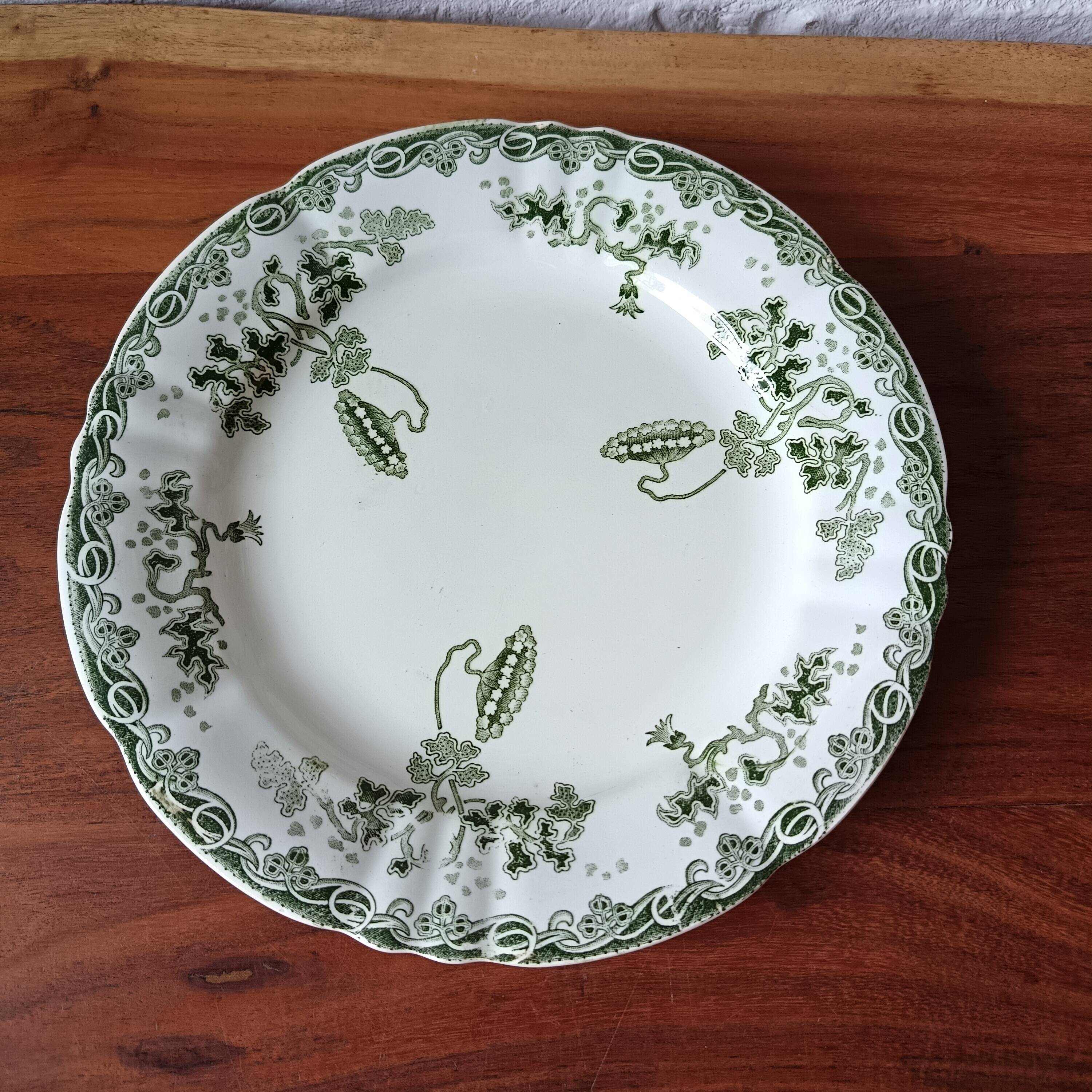 6 assiettes plates  anciennes Hamage Moulin des loups
