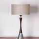 Swedish table lamp in Aluminum, Rosewood and Bakelite by Bergboms 1960.