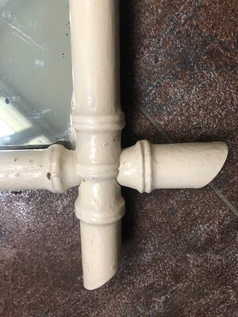 vintage bamboo mirror