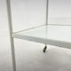 1950's hospital table, trolley on wheels with opaxite glass