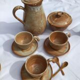 Vallauris coffee maker with sugar and milk pot