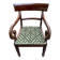 English Regency office chair in curved wood and green velvet