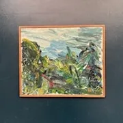 Original Swedish Oil on Canvas – “Lush Landscape” – Signed – Vintage & Framed