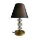 Lampe en verre taillé et métal doré