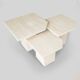 A set of 3 vintage italian travertine nesting tables