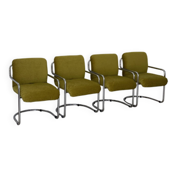 4 chaises Guido Faleschini l4Mariani Italie 1970