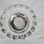 Two candle holders in bronze and crystal