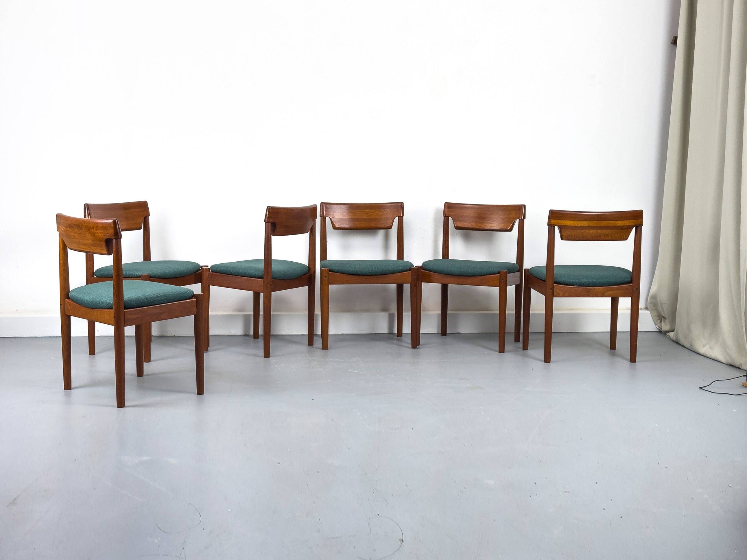 Teak Dining Chairs from Glostrup Møbelfabrik, 1960s, Set of 6