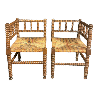 Paire de chaises coin de feu