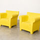 Bubble Club armchair pair – Philippe Starck for Kartell – Yellow