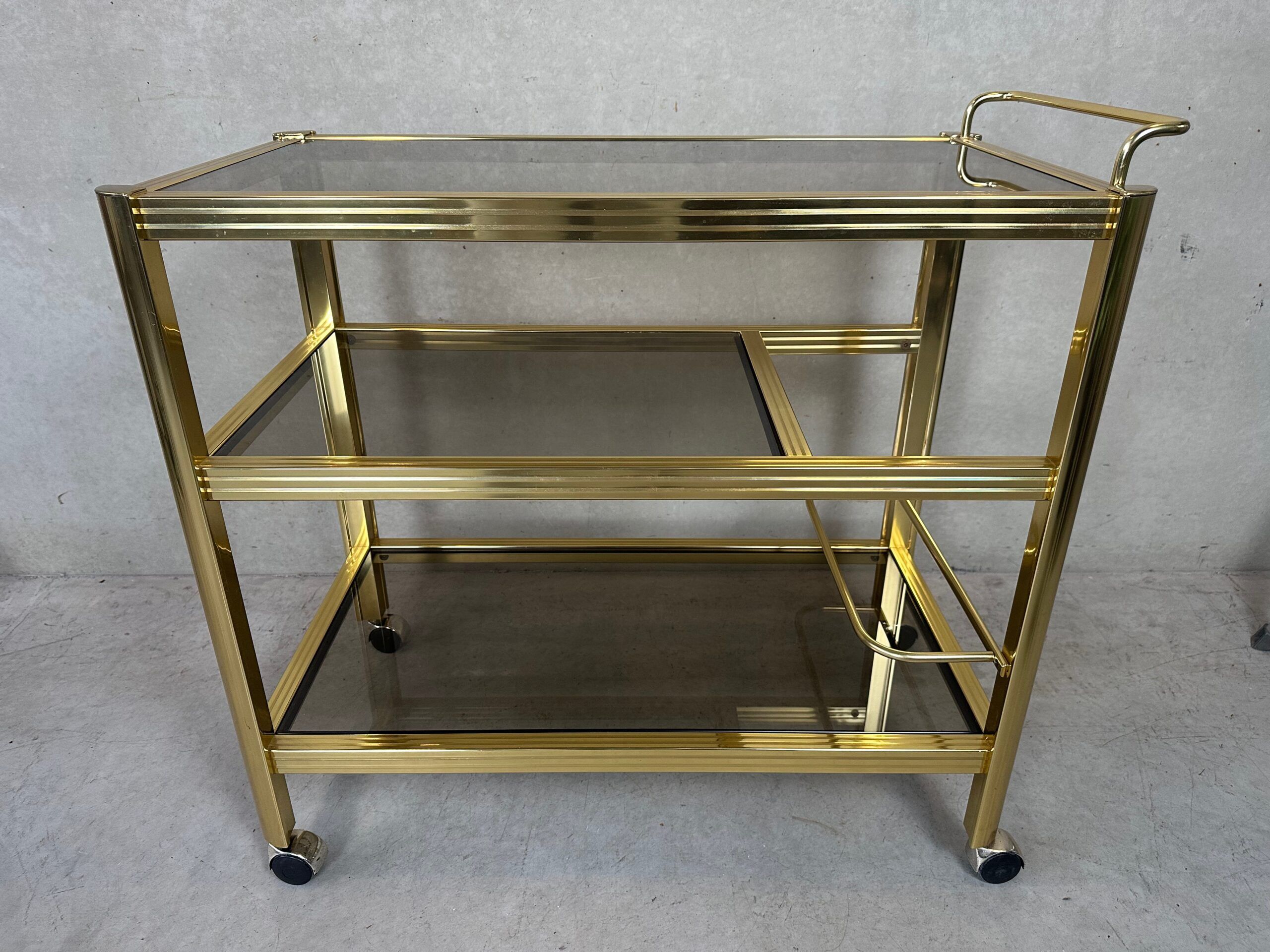 Vintage 80s bar trolley – Hollywood Regency