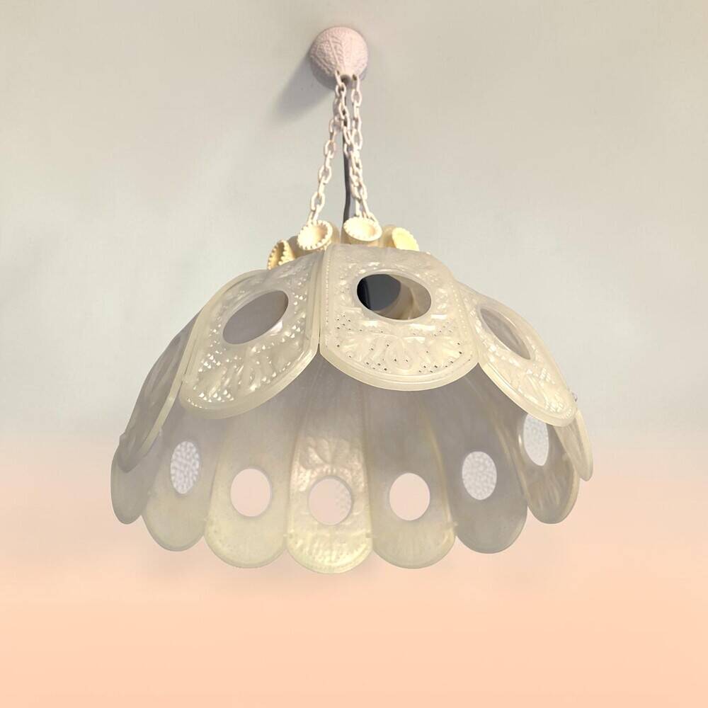Vintage white kitchen lamp small chandelier