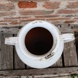 White glazed stoneware jar / pottery