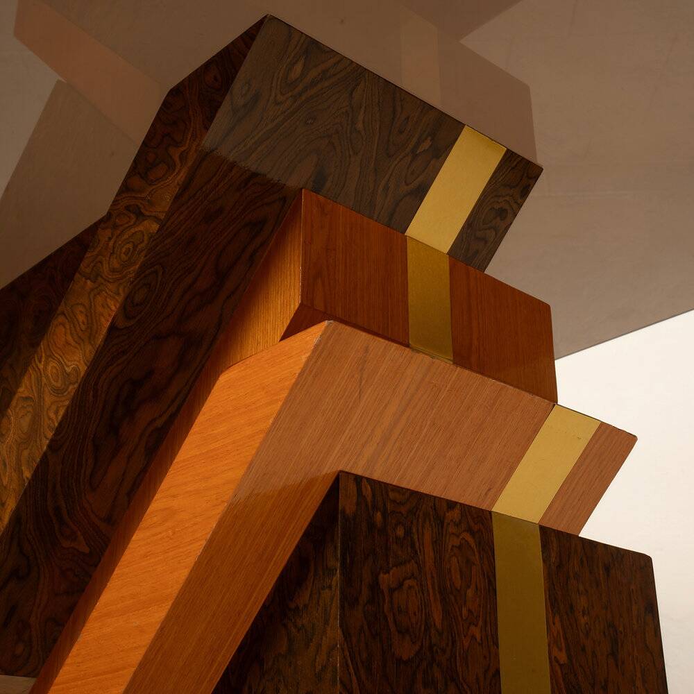 Postmodern sculptural table by Poggioli Italy 1970s