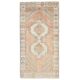 1970s Turkish Oushak Handmade Wool Cotton Orange Area Rug 127x256