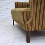1960s, 3-seater Danish sofa, green furniture wool, original condition.