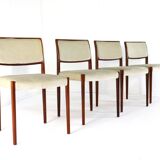 Set of 4 Niels O Möller model 80 chairs