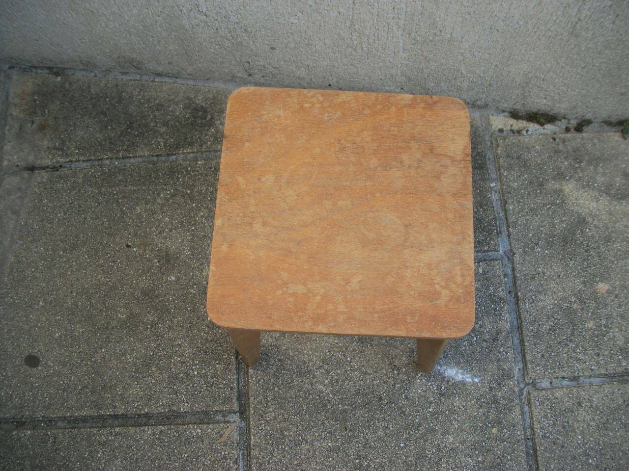 Vintage stool with compass feet