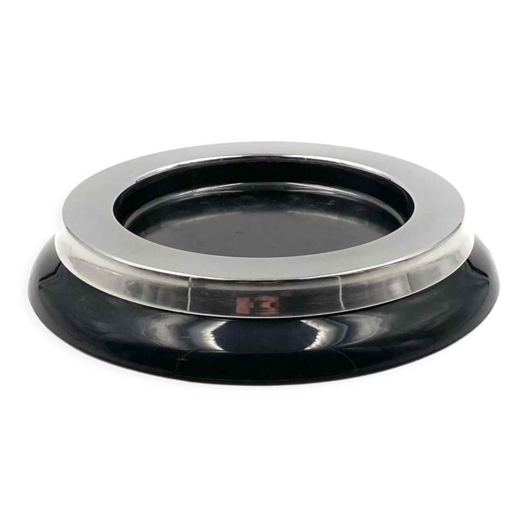 Sergio Asti, mod.4635 black ashtray / catchall, Kartell Italy 1967