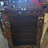 Large italian mirror in carved and gilded wood
