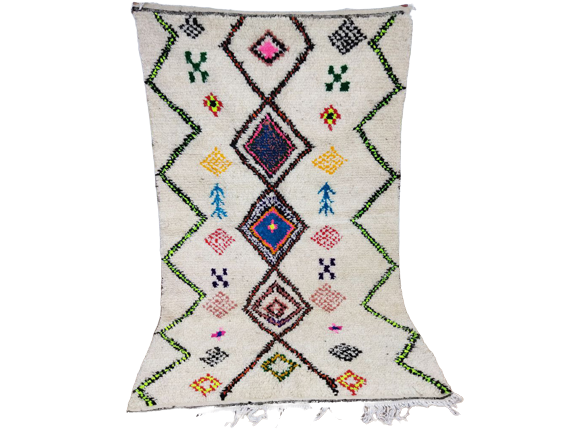 Handmade moroccan berber carpet 244 x 138 cm