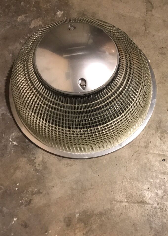 Silver Holophane wall light