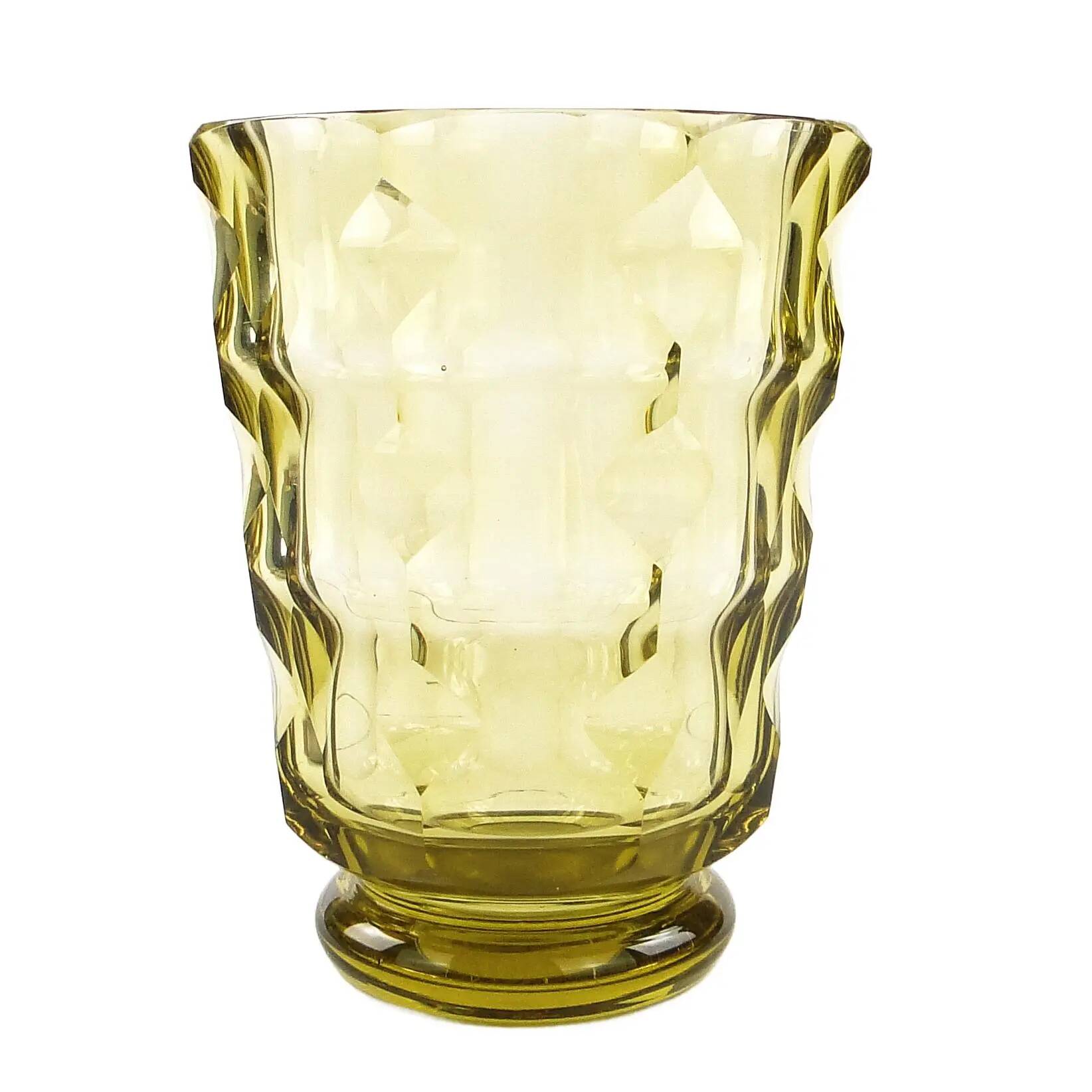 Vase, Art Deco, crystal, Moser, Czechoslovakia, 1930s