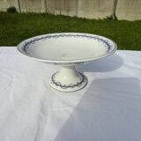 Compote bowl in opaque Gien porcelain, Austerlitz model Terre de fer diam.