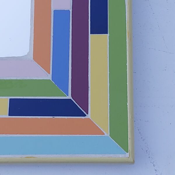 Miroir en marquèterie carrelage - 32x33cm