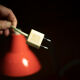 Lampe de chevet rouge