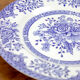 Dessert plate - floral blue décor - Ironstone England