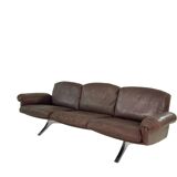 Vintage De Sede DS-31 three-seater sofa – brown leather design classic