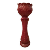 Art Nouveau earthenware flowerpot on column