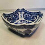 Bowl seymour man fine china porcelain blue floral decor