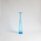 Vintage handblown blue bubble glass bottle vase