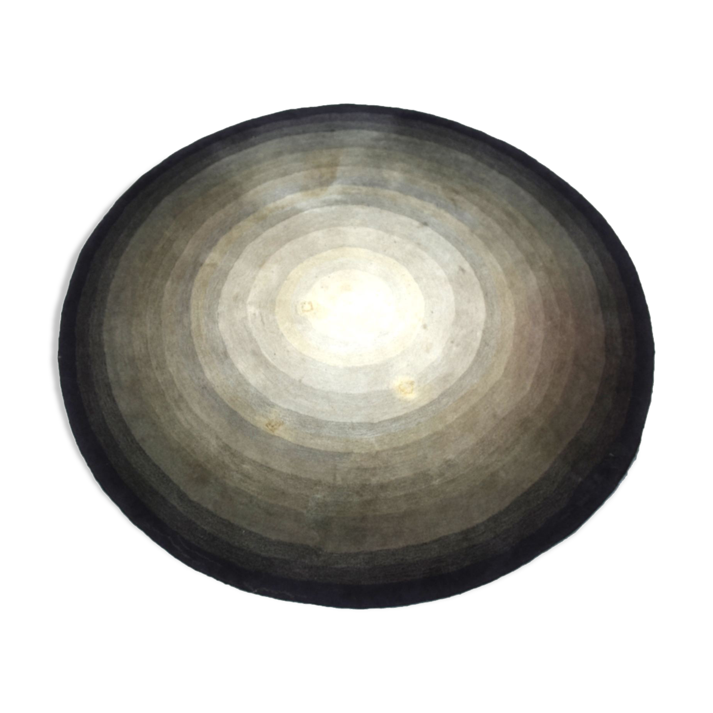 Serge Lesage blue grey vintage round carpet 70s