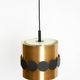 1960s Space Age pendant lamp by Doria, made of copper-anodized aluminum