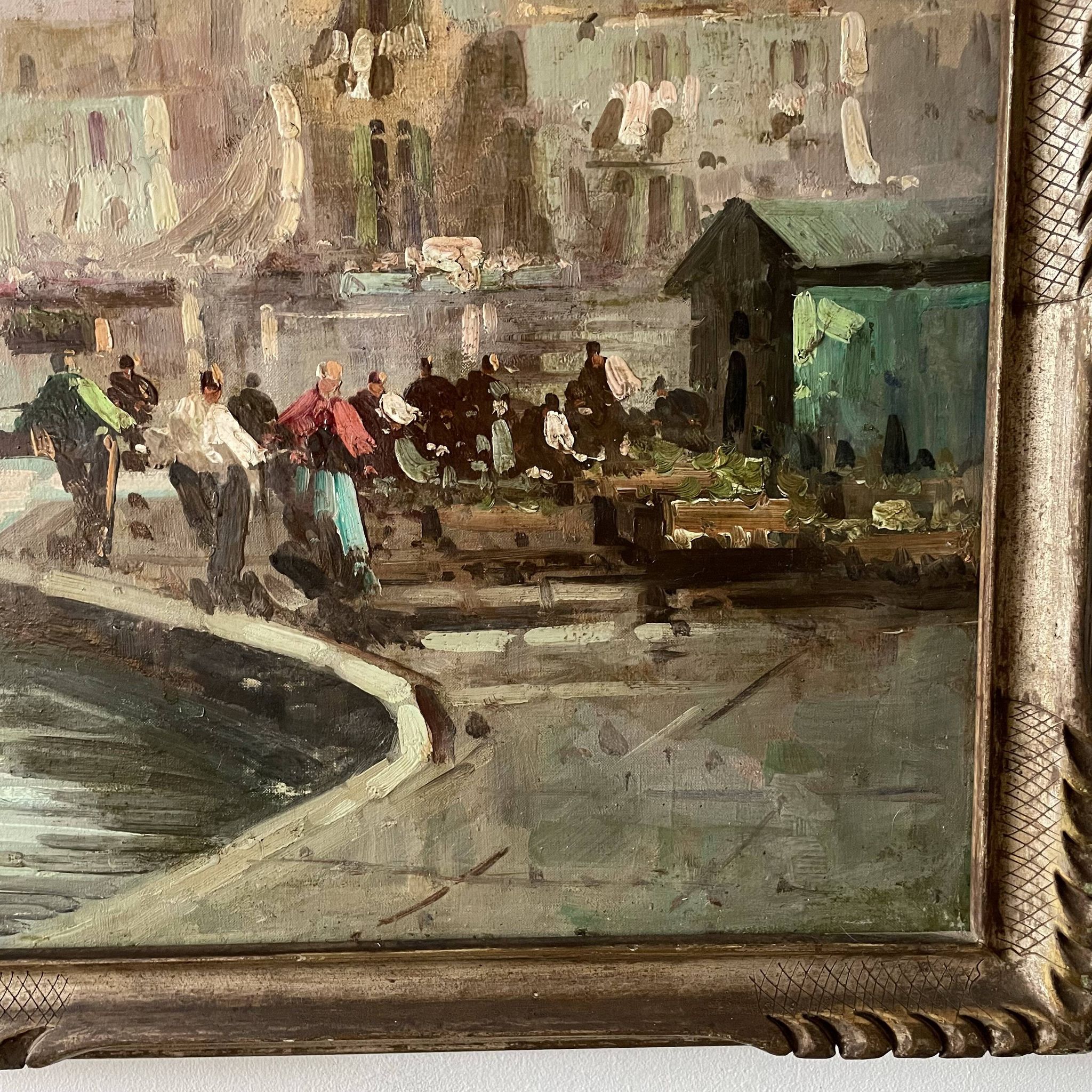 Oil on canvas "Italian Port"
