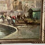 Oil on canvas "Italian Port"