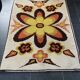 Vintage Floral Latch Hook Rug