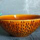 Seven vintage slip ceramic bowls