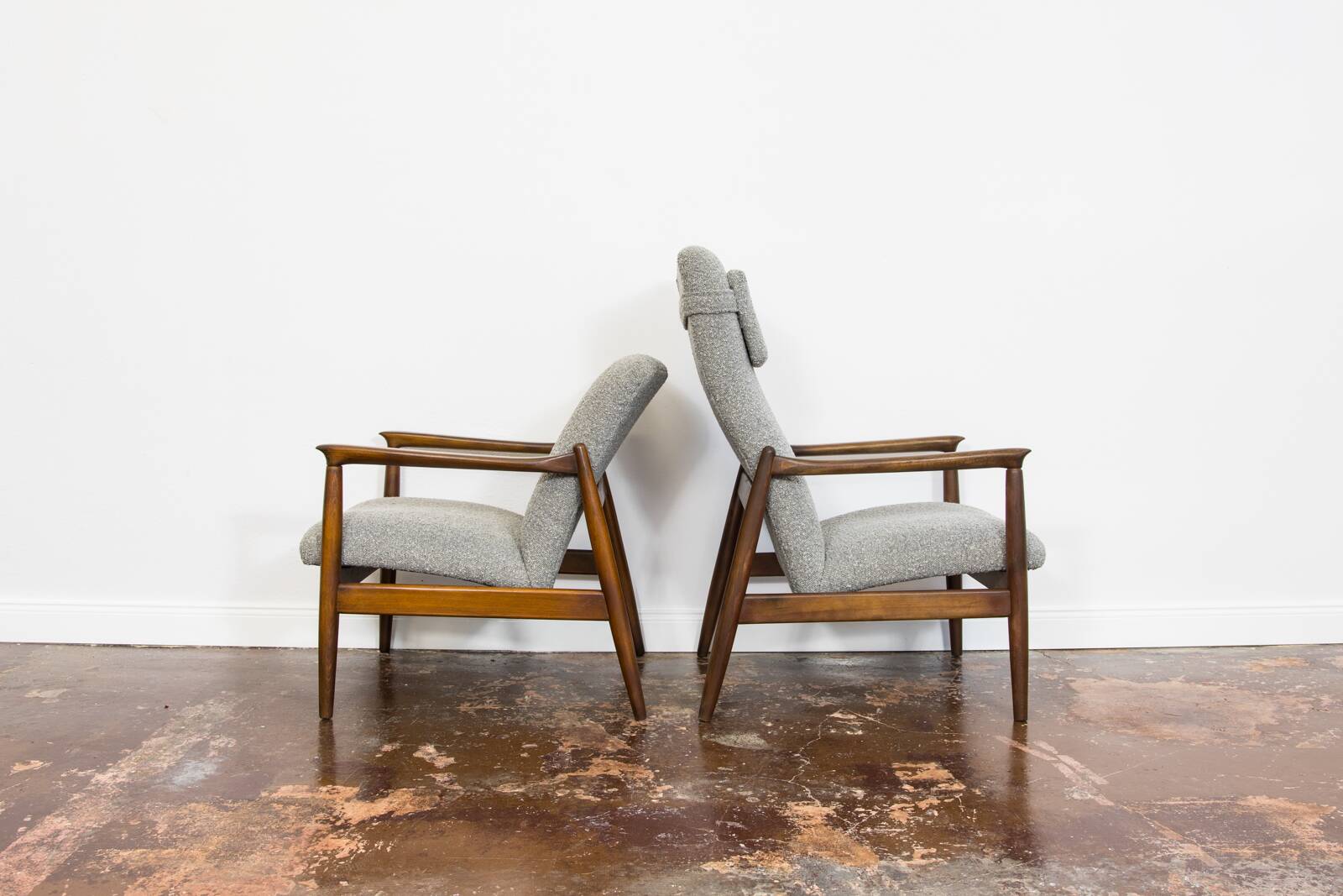 Pair Of Mid Century Restored Armchairs Gfm 64 by Edmun Homa, 1960s