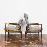 Pair Of Mid Century Restored Armchairs Gfm 64 by Edmun Homa, 1960s