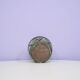Vintage green & purple ceramic flower pot