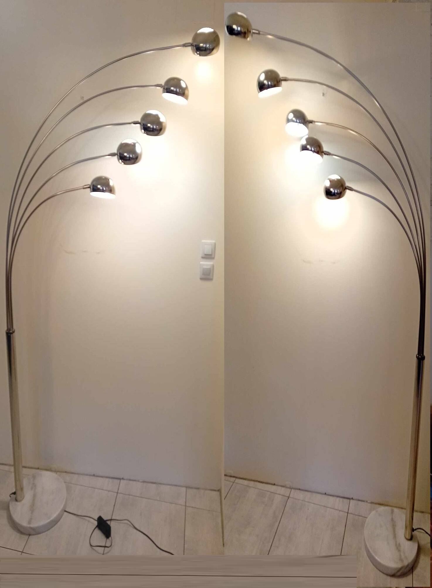 Set of 2 five fingers floor lamps by kare design 70's