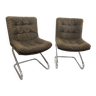 Pair of vintage brown chairs