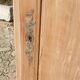 Natural wood confiturier, wrought iron fittings.
