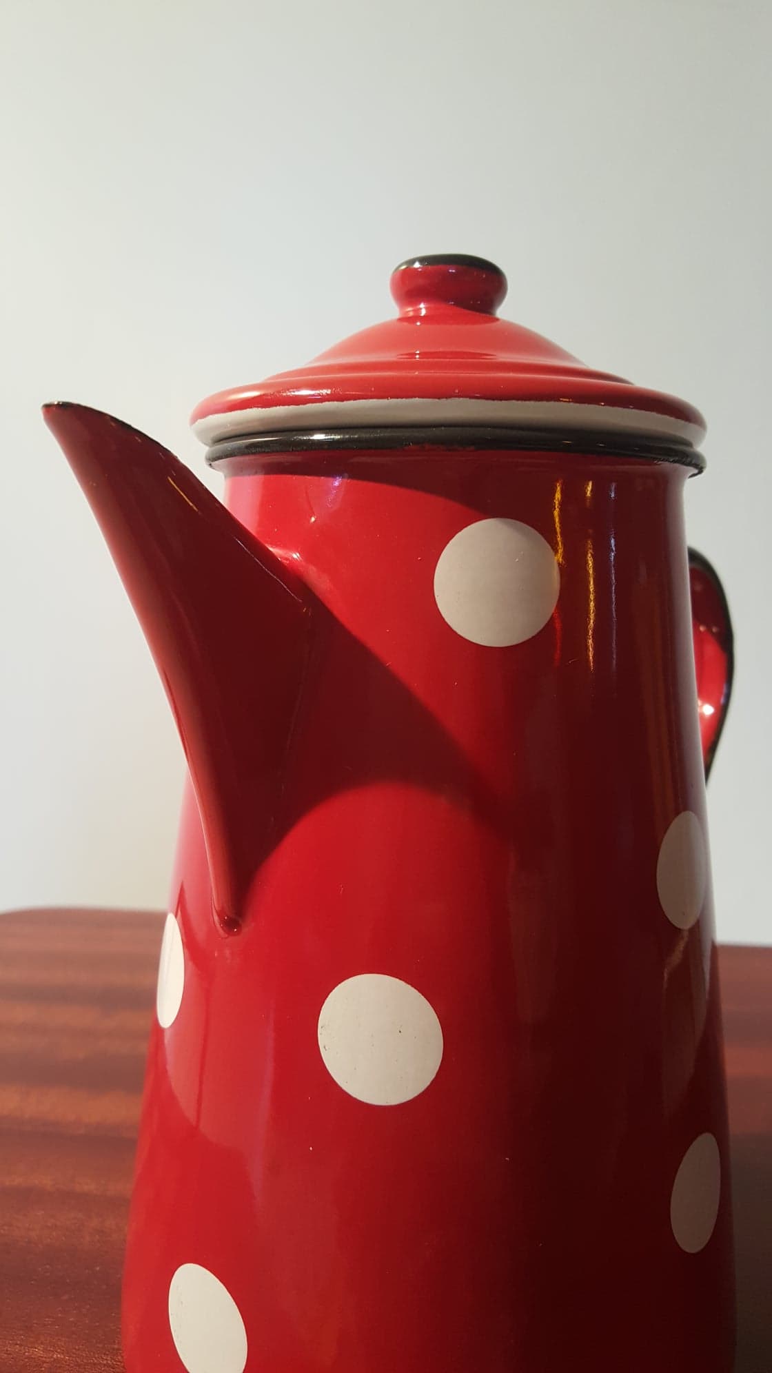 Vintage enamelled teapot